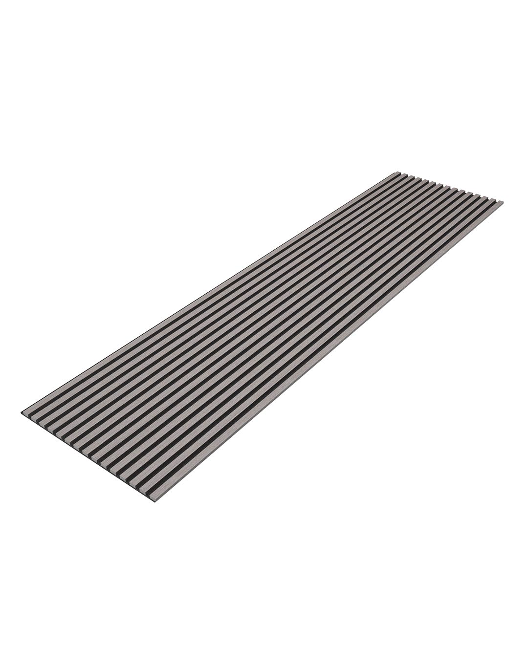 Akustikpaneel Wooden Line Eiche Grau mit schwarzem Filz Akustiklamellenpaneel für Wand und Decke