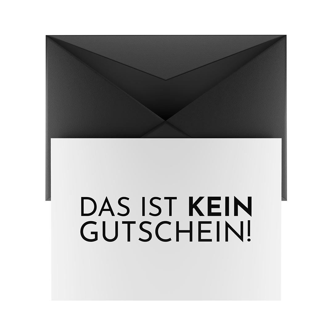 AKUSTIL Geschenkgutschein - 50 Euro AKUSTIL Gutschein im schwarzen Umschlag – Geschenkidee für Akustikpaneele und Wandpaneele im Shop