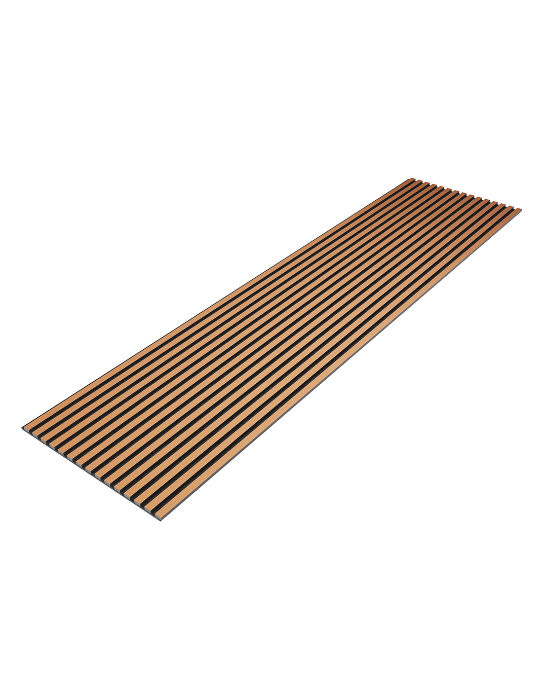 Akustikpaneel Classic - Brushed Copper (54) - 240x60 cm Akustikpaneel Brushed Copper Holzoptik mit schwarzem Trägermaterial für Wand und Decke