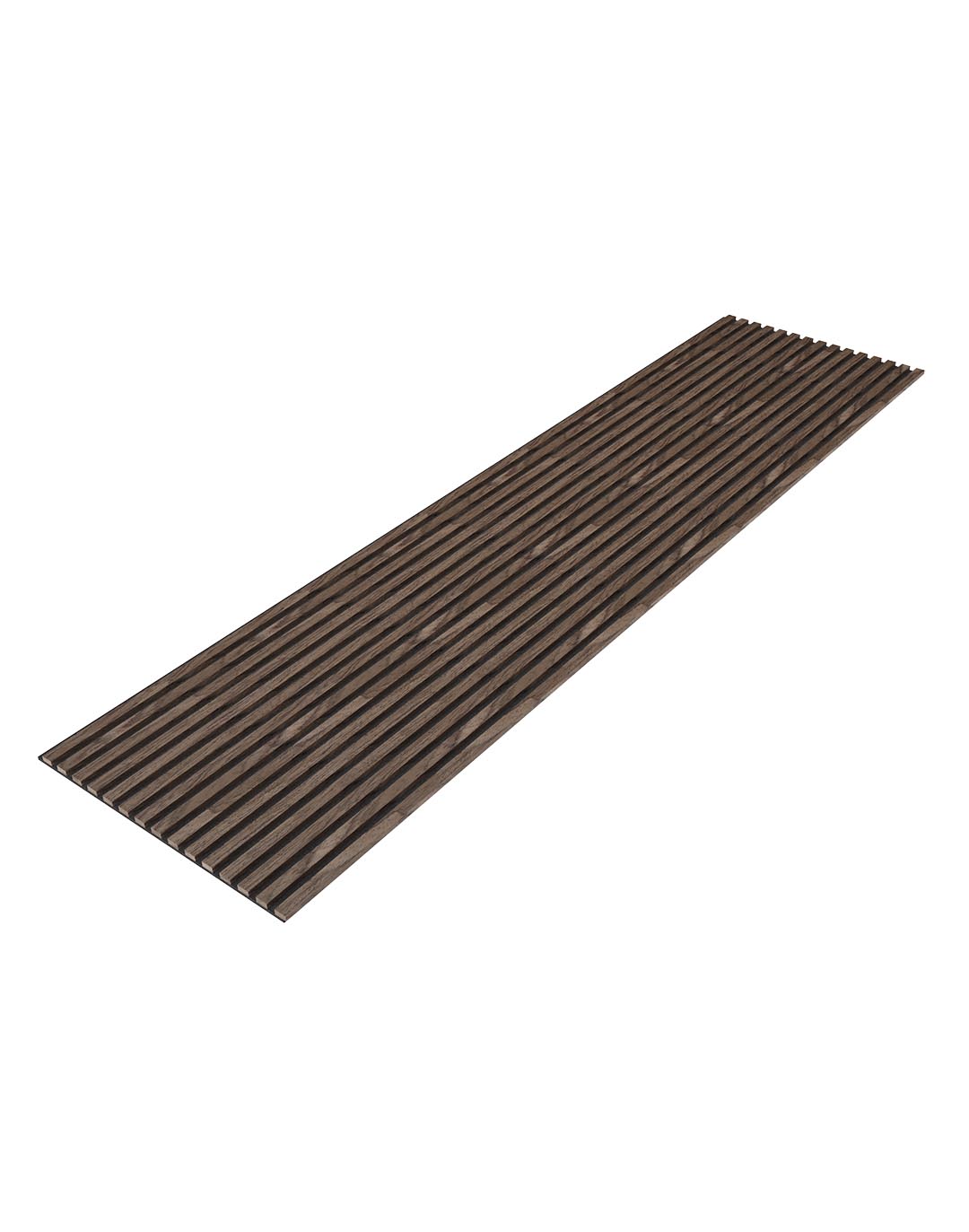 Akustikpaneel Classic - Nussbaum Rustikal Filz: Schwarz - 260x60 cm AKUSTIL Akustikpaneel Wooden Line Nussbaum Rustikal mit schwarzem Filz Holzlamellen Wandpaneel