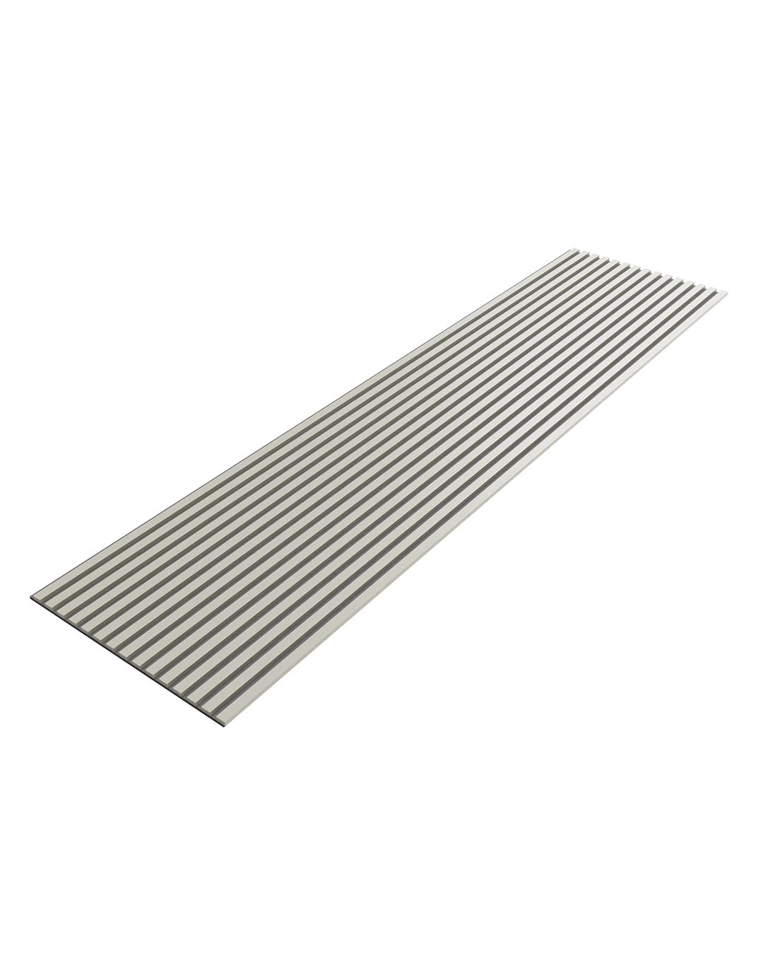 AKUSTIL Akustikpaneel Mono Line Naturgrau PVC Wandpaneel mit vertikalen Rillen für Wohnraum und Büro