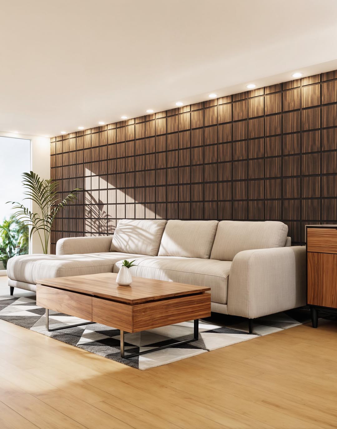 Akustikpaneel Quadra Zebrano 240x60 cm Akustikpaneel Quadra Zebrano 240x60 cm