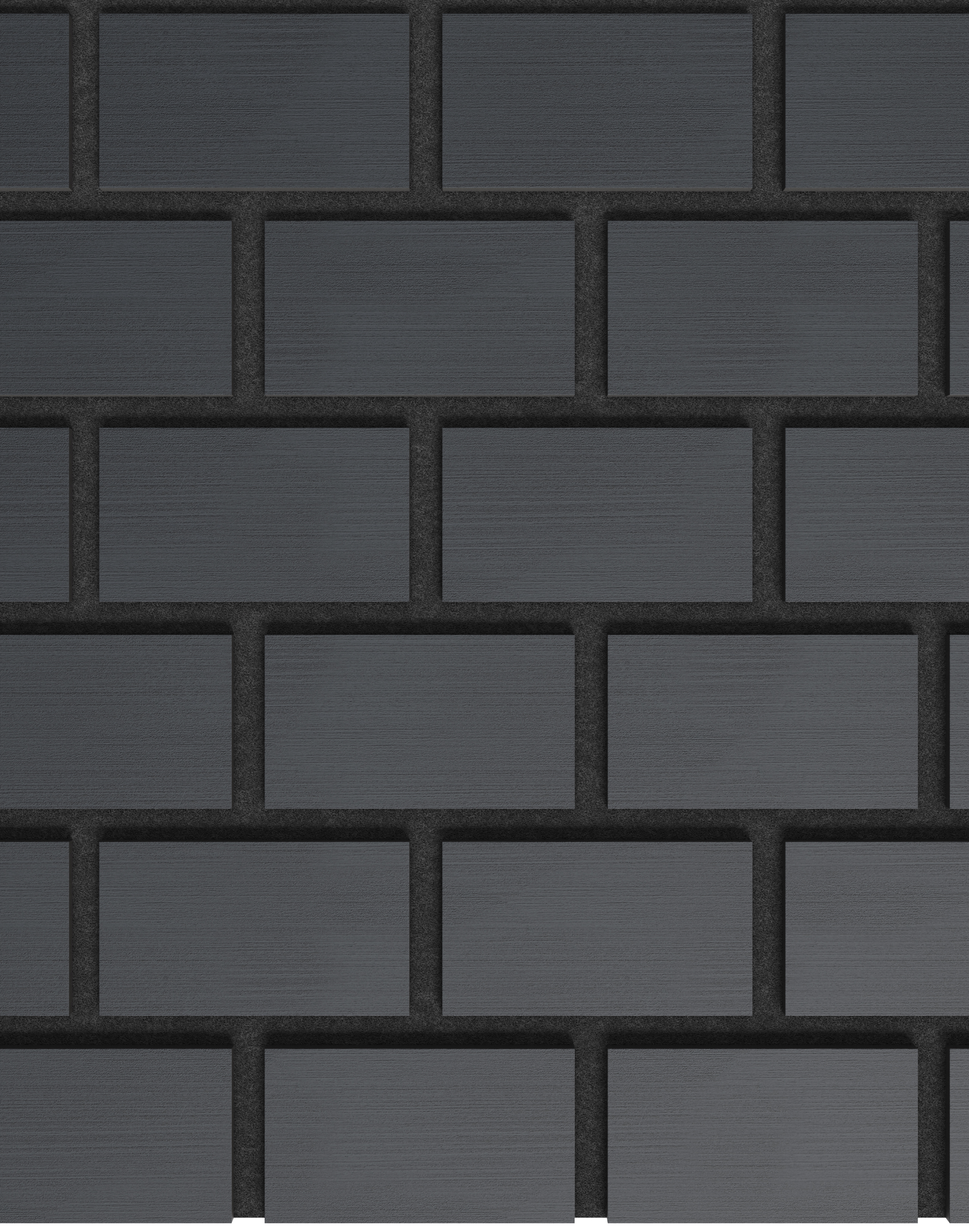 Akustikpaneel Bricks Graphite Black 240x60 cm