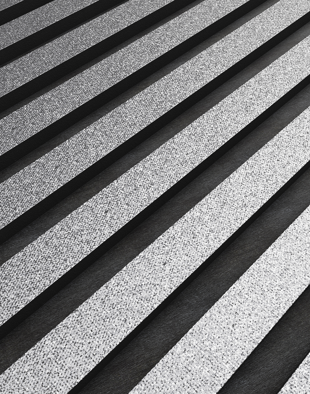 Akustikpaneel Classic - Silber Glitzer Filz: Schwarz - 240x60 cm PVC Wandpaneel Silver Glitter grau-silber schimmernd Detailansicht Wandverkleidung Wohnraum Büro AKUSTIL