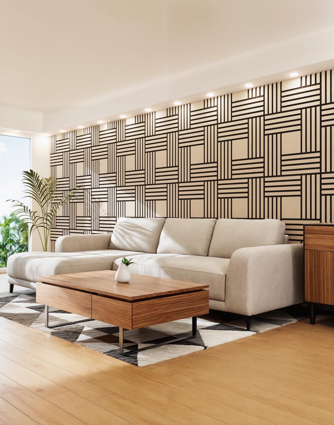 Akustikpaneel Vectra Blonde Ash 240x60 cm Akustikpaneel Vectra Blonde Ash 240x60 cm