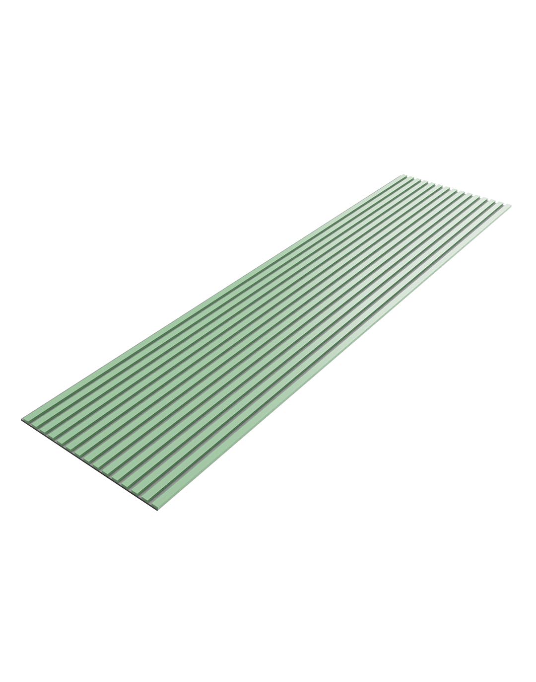 AKUSTIL Akustikpaneel Mono Line Minzgrün mit grauem Filz – PVC Wandpaneel für Wohnraum und Büro