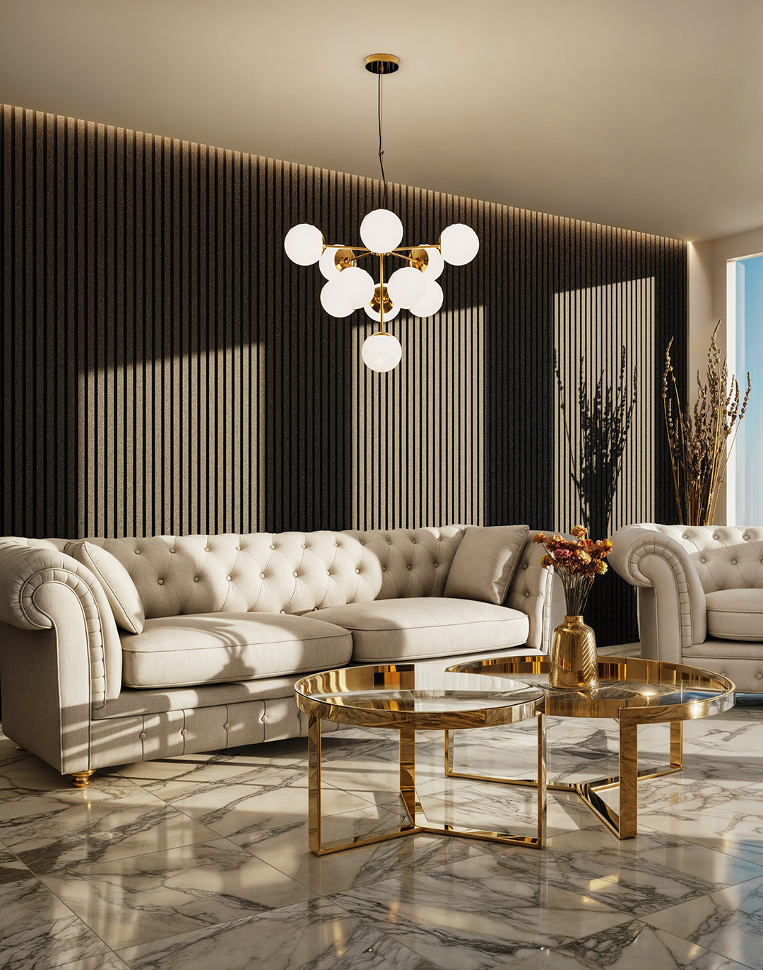 Akustikpaneel Classic - Black Glitter (101) - 240x60 cm Schwarze Glitzer Akustikpaneele Wohnzimmer elegante Wandverkleidung mit Rillenstruktur AKUSTIL