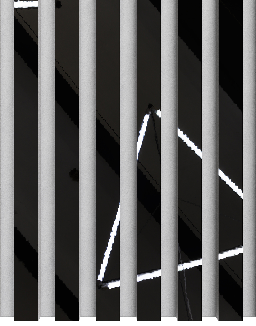 Akustikpaneel Unique Line Spiegel Schwarz mit grauem Filz Wandpaneel AKUSTIL moderne Raumakustik