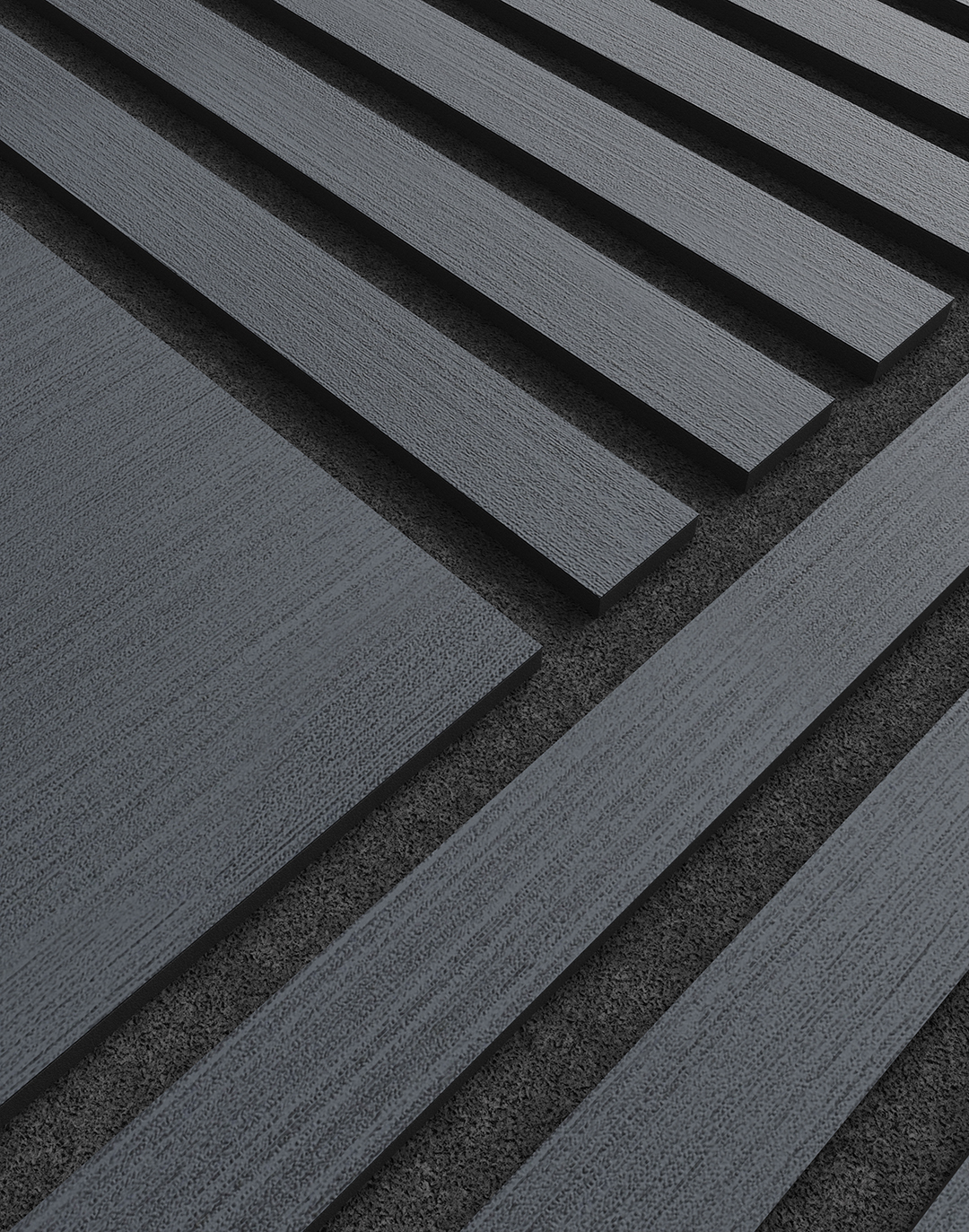 Akustikpaneel Vectra Graphite Black 240x60 cm