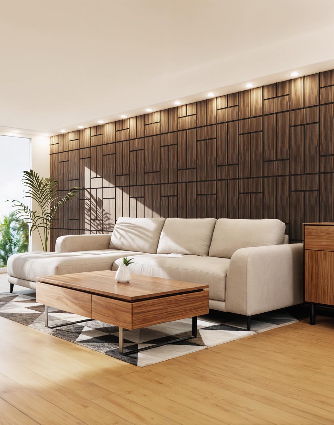 Akustikpaneel Rectina Zebrano 240x60 cm