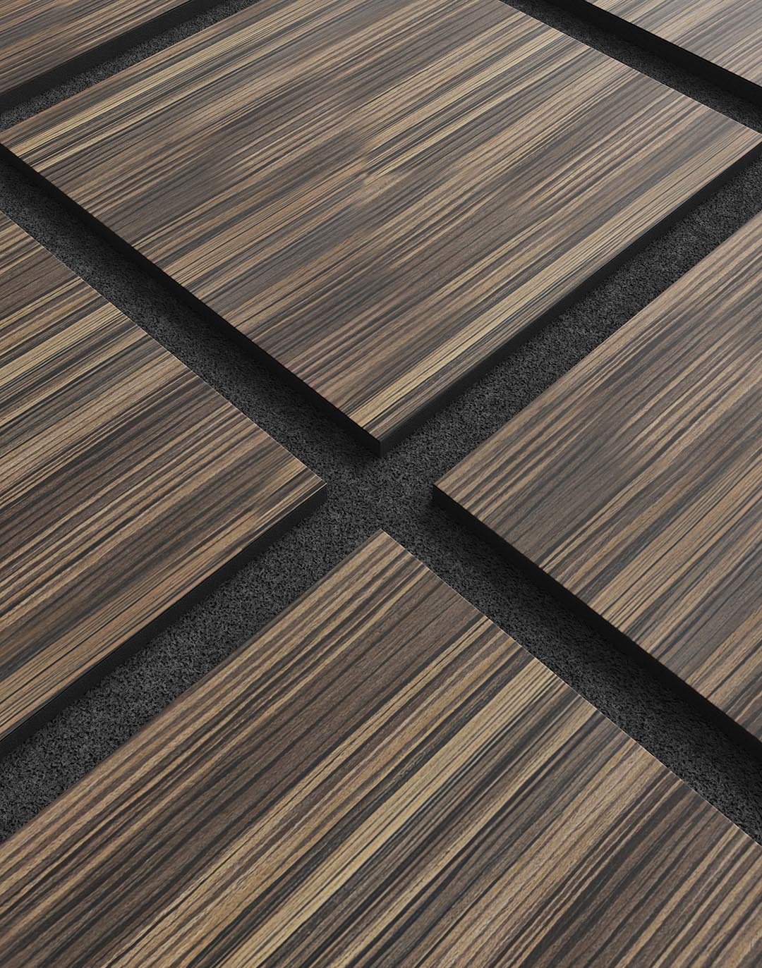 Akustikpaneel Quadra Zebrano 240x60 cm Akustikpaneel Quadra Zebrano 240x60 cm