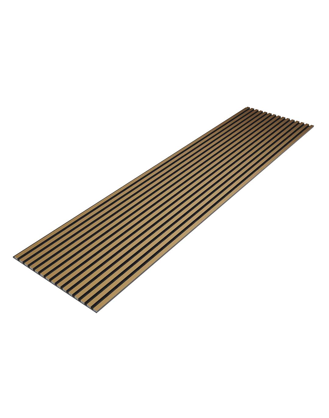 Akustikpaneel Classic - Brushed Gold (55) - 240x60 cm AKUSTIL Holz-Akustikpaneel Brushed Gold mit schwarzem Filz, dekoratives Wandpaneel für Wohnraum und Büro