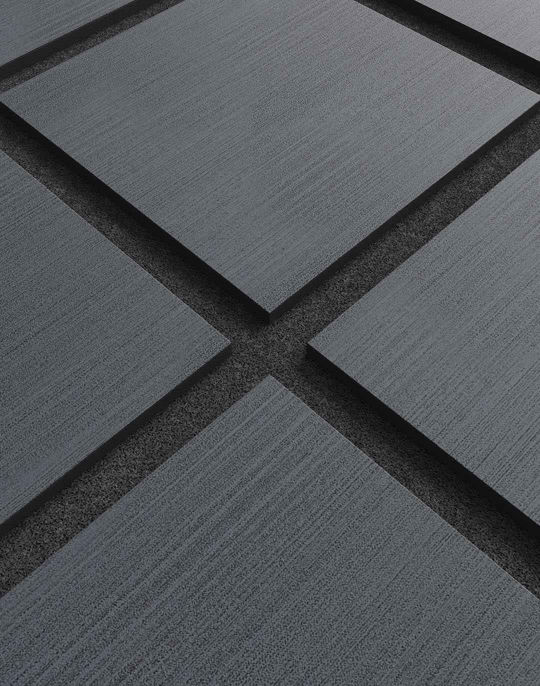 Akustikpaneel Quadra Graphite Black 240x60 cm