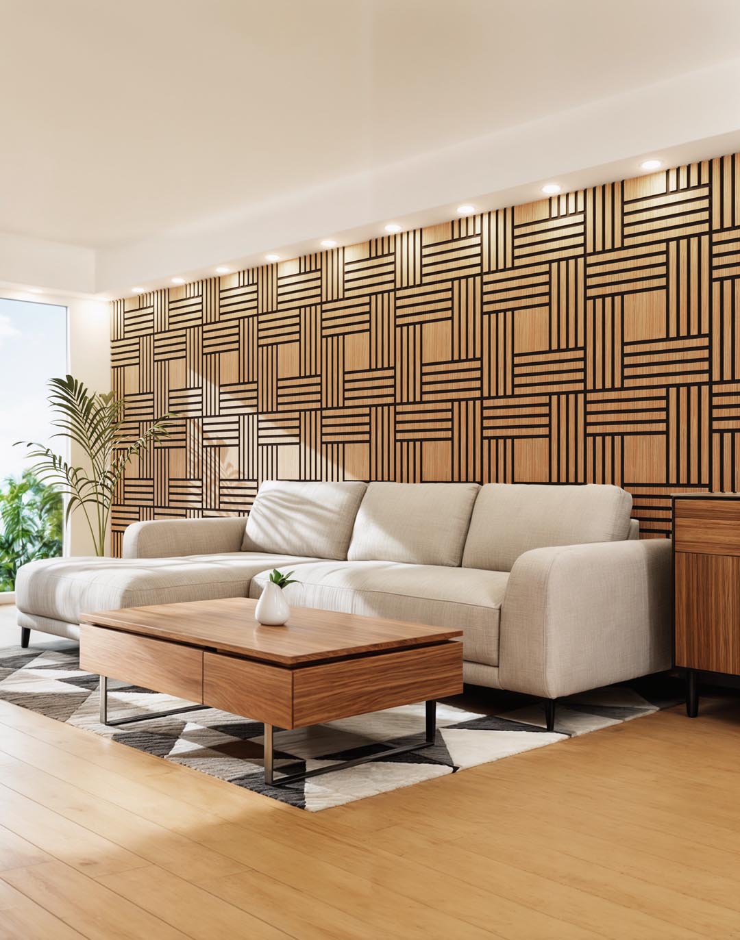 Akustikpaneel Vectra Golden Teak 240x60 cm