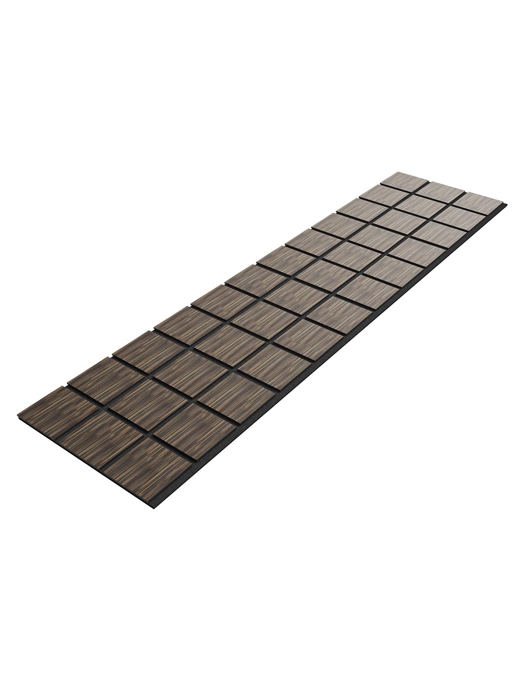 Akustikpaneel Quadra - Zebrano (28) - 240x60 cm AKUSTIL Akustikpaneel Quadra Zebrano braun quadratisches Muster Holzoptik Wandverkleidung Wohnraum Büro