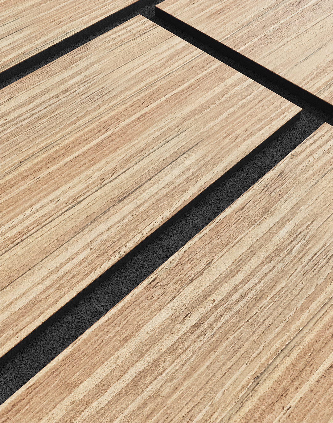 Akustikpaneel Rectina Golden Teak 240x60 cm