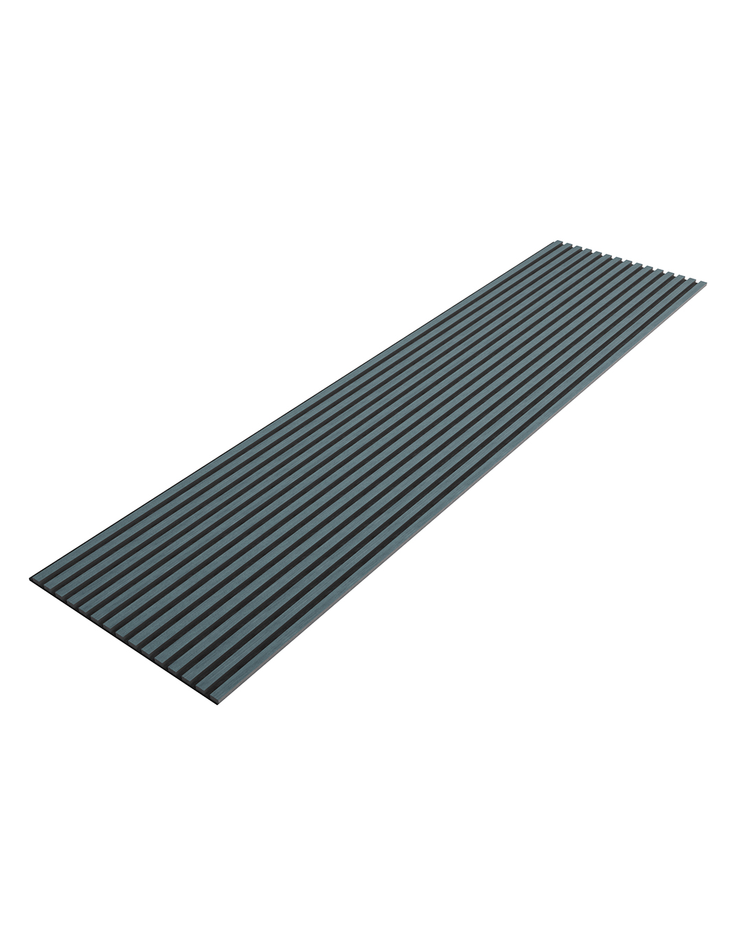 Akustikpaneel Classic - Ocean Blue (82) - 240x60 cm AKUSTIL PVC Wandpaneel Ocean Blue mit Rillenstruktur in Blaugrau für Wohnraum und Büro