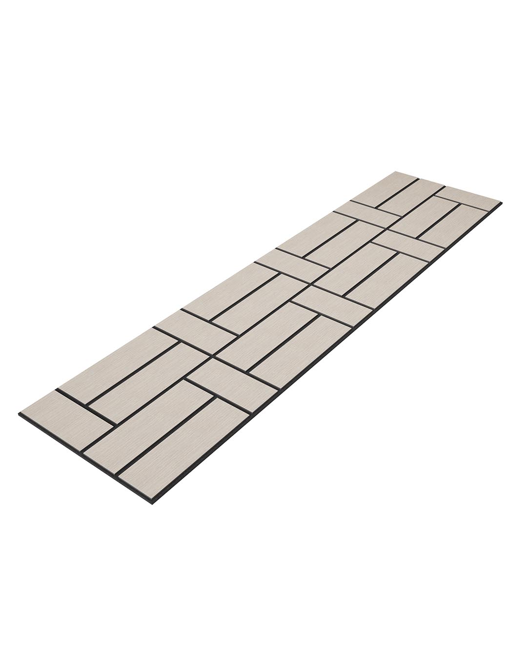 Akustikpaneel Rectina - Blonde Ash (17) - 240x60 cm AKUSTIL Akustikpaneel Rectina Blonde Ash Holzoptik beige rechteckiges Muster Wandverkleidung Wohnraum