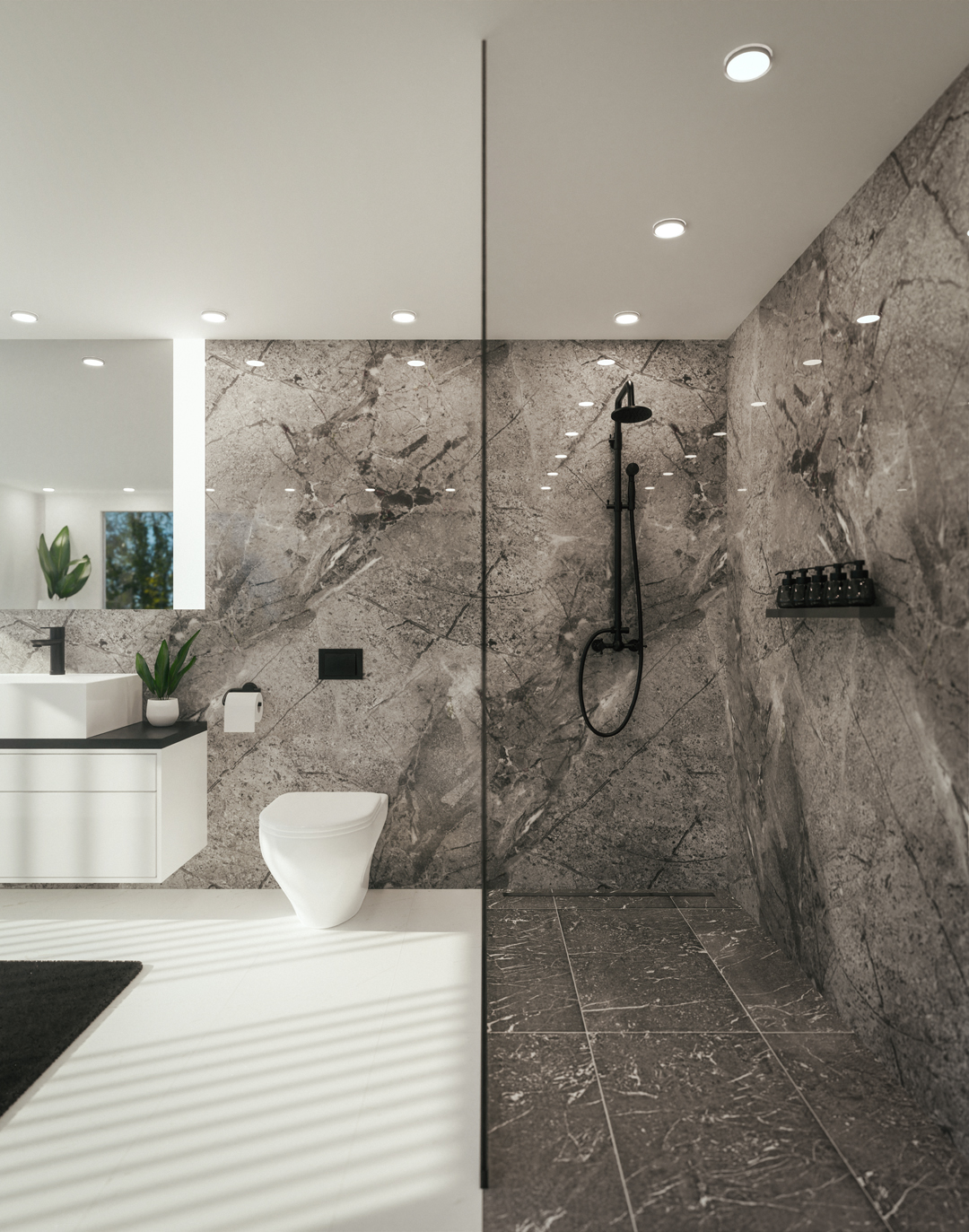 PVC-Paneel Marmor Oslo Grau 288x122 cm PVC-Paneel Marmor Oslo Grau 288x122 cm