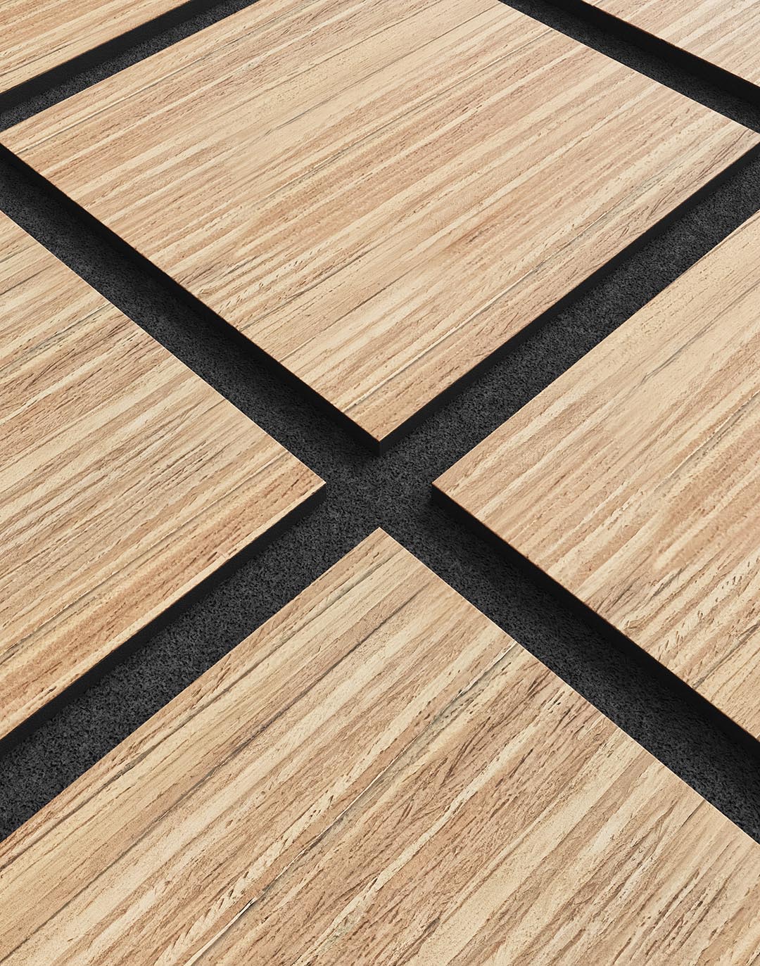 Akustikpaneel Quadra Golden Teak 240x60 cm Akustikpaneel Quadra Golden Teak 240x60 cm