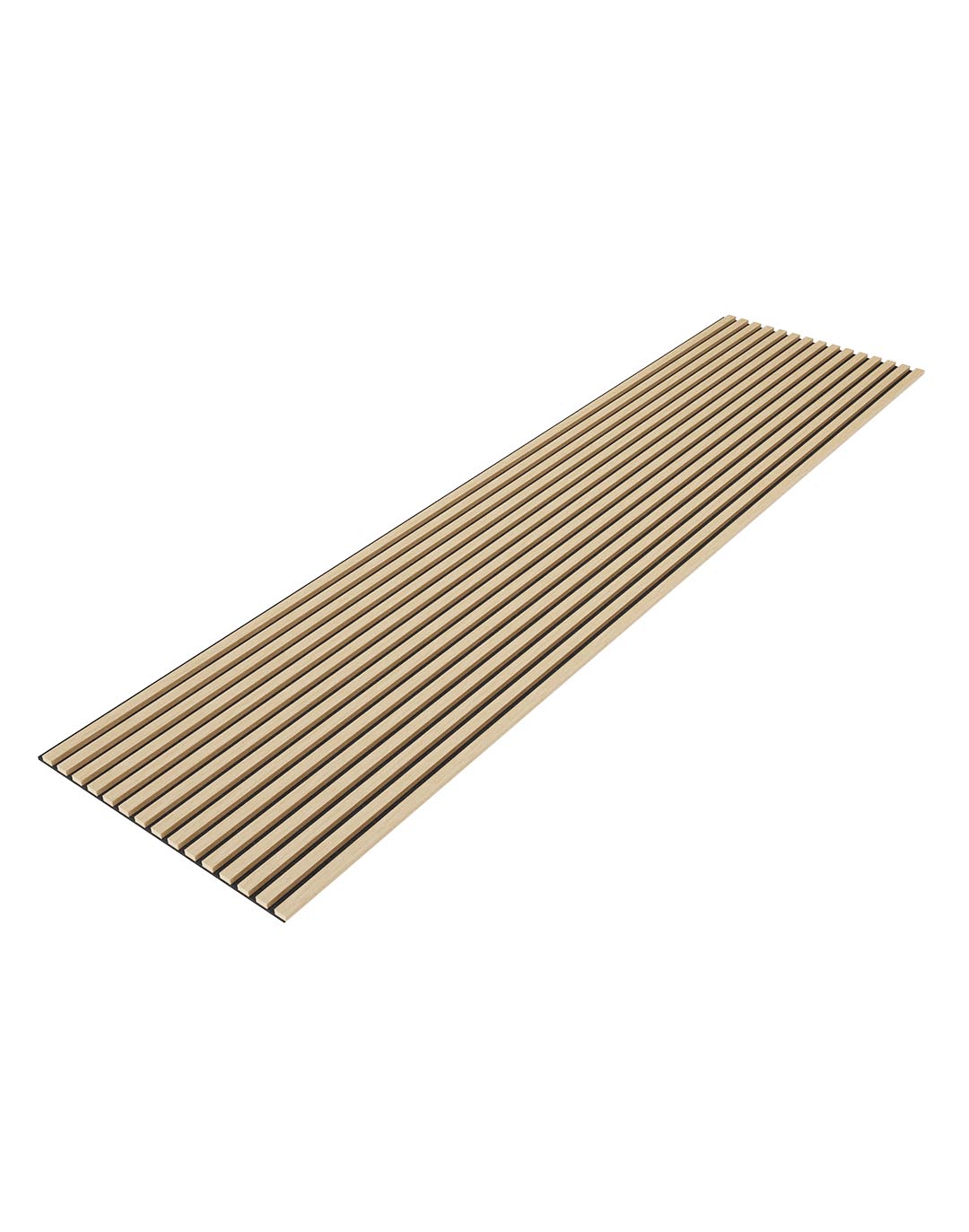 Akustikpaneel Wooden Line Esche Weiß mit schwarzem Filz Lamellenoptik Holz Wandpaneel für Wohnraum