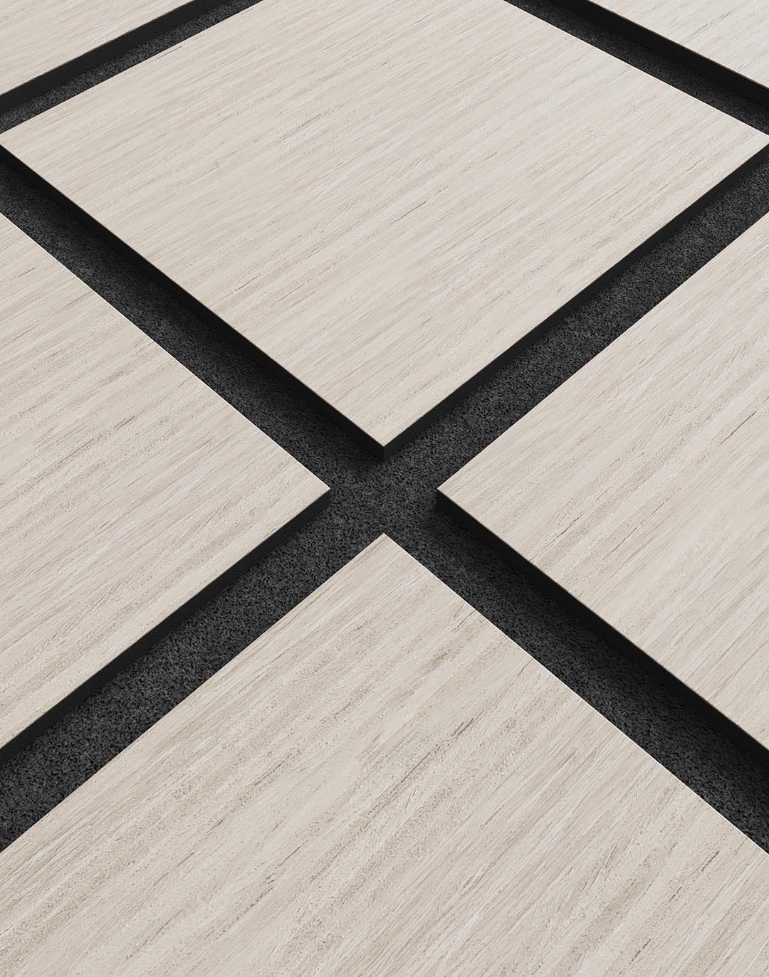 Akustikpaneel Quadra Blonde Ash 240x60 cm Akustikpaneel Quadra Blonde Ash 240x60 cm