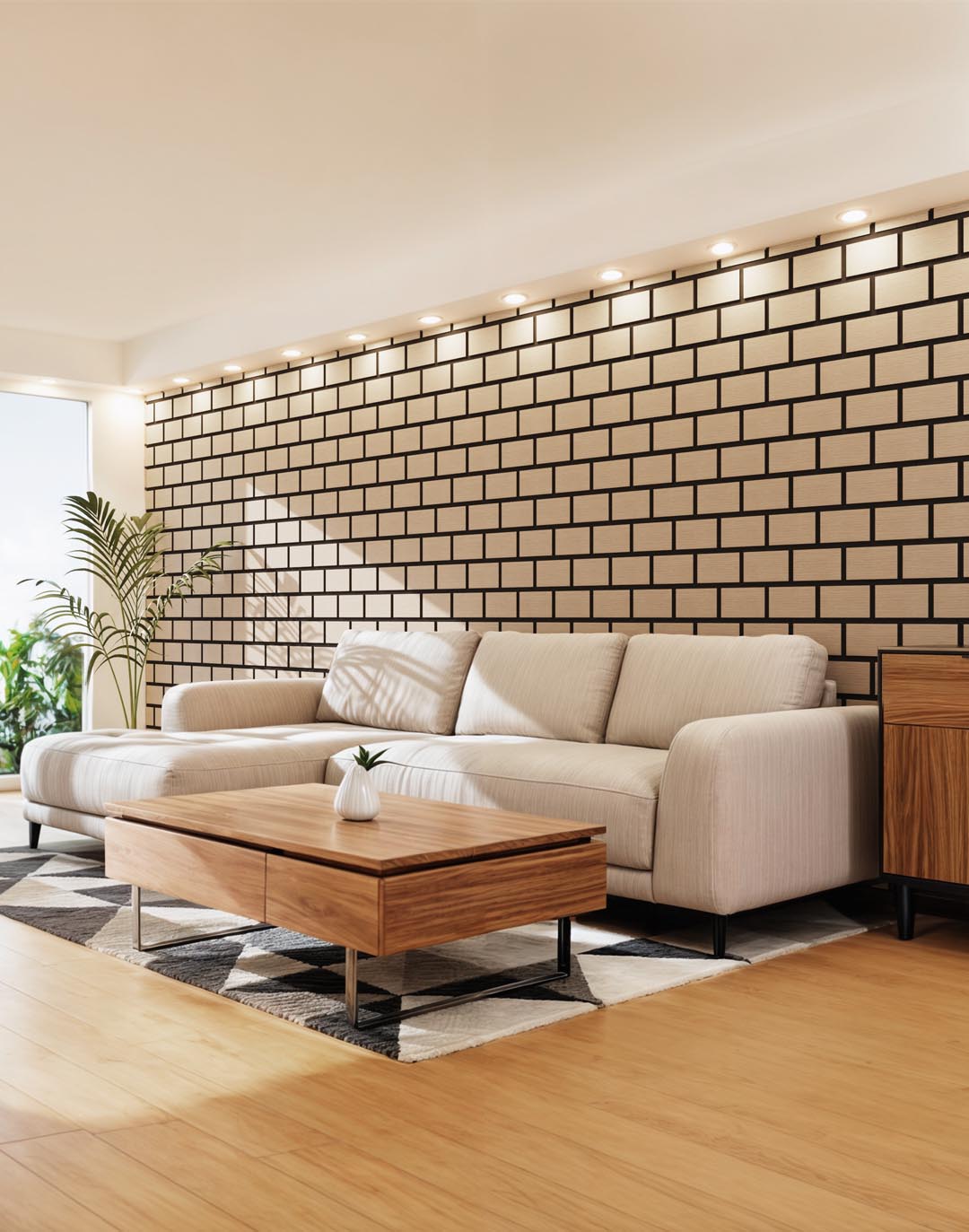 Akustikpaneel Bricks Blonde Ash 240x60 cm Akustikpaneel Bricks Blonde Ash 240x60 cm