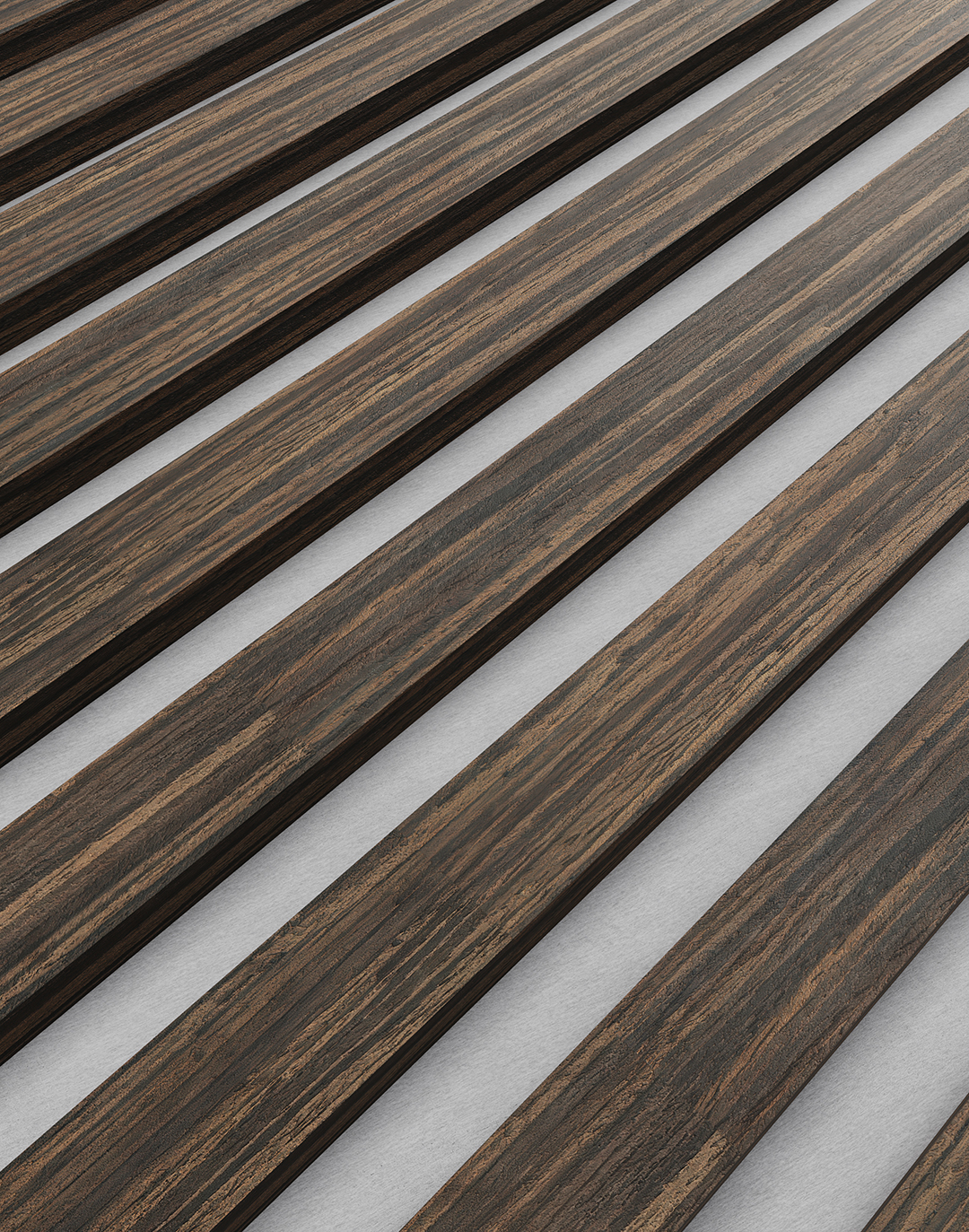 Akustikpaneel Grau Zebrano 240x60 cm Angebot Akustikpaneel Grau Zebrano 240x60 cm Angebot